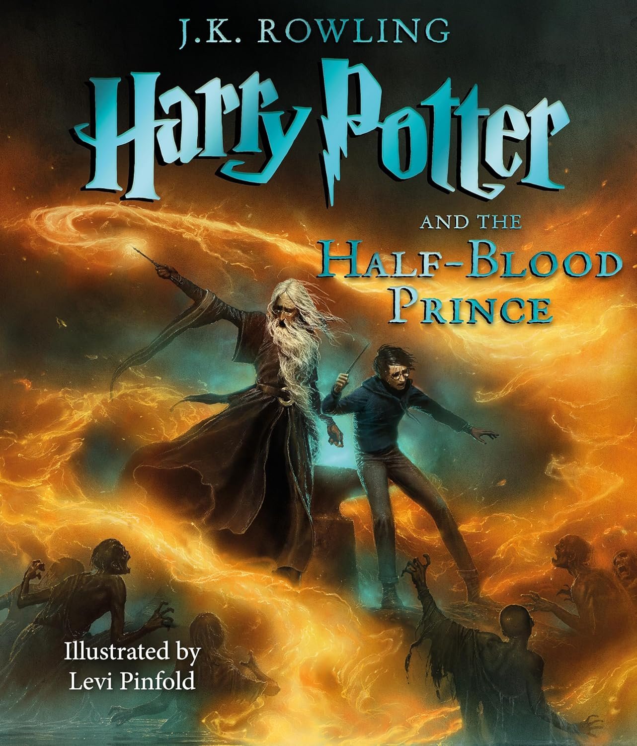Harry Potter and the Half-Blood Prince: The Illustrated Edition (Harry Potter, Book 6) (6) by J. K. Rowling, illustrated by Levi Pinfold book cover