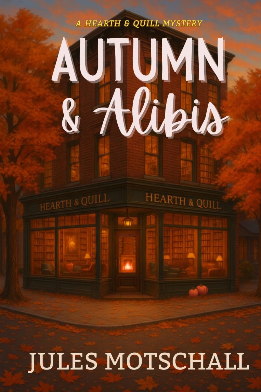 Autumn & Alibis Autumn & Alibis (The Hearth & Quill Mysteries) by Jules Motschall book cover