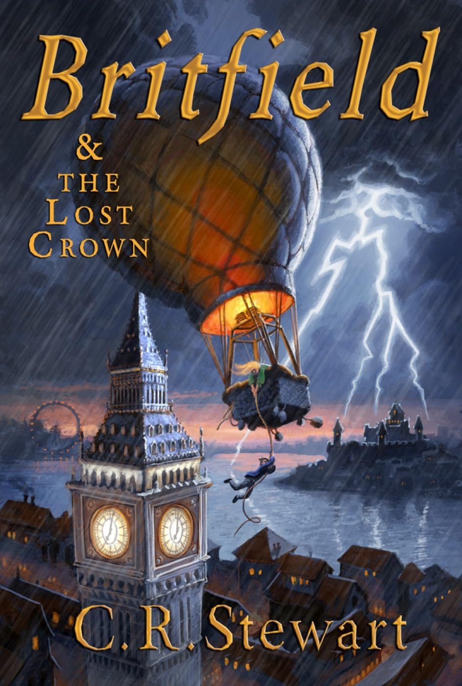 Britfield and the Lost Crown by C. R. Stewart book cover